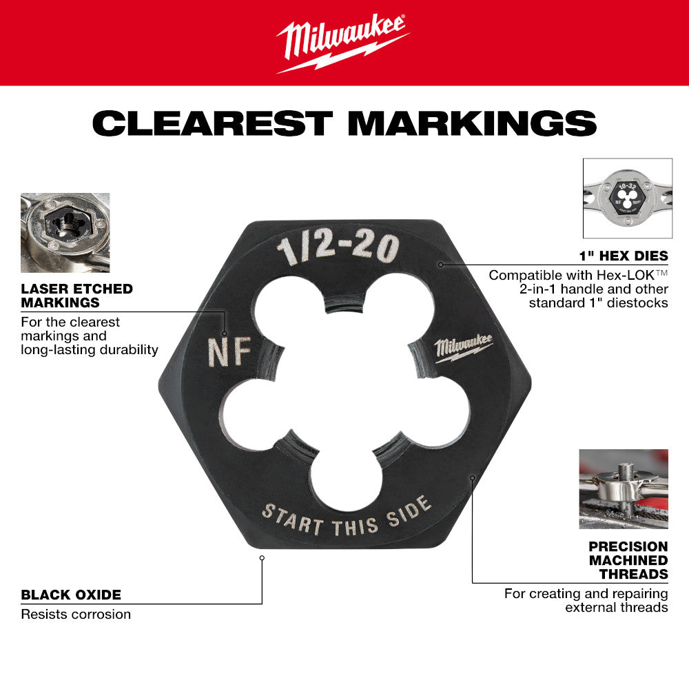 M11-1.50 mm 1-Inch Hex Threading Die