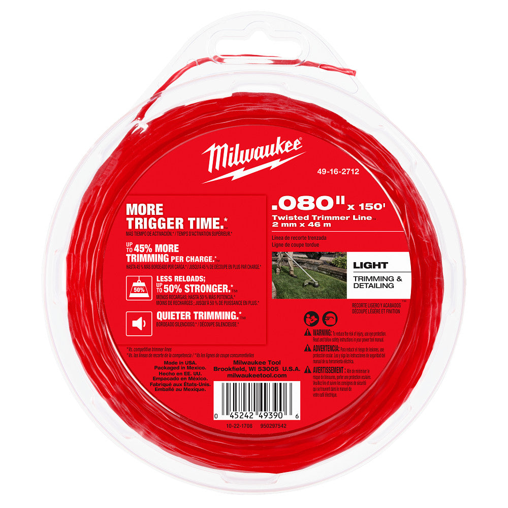 .080" x 150’ Twisted Trimmer Line