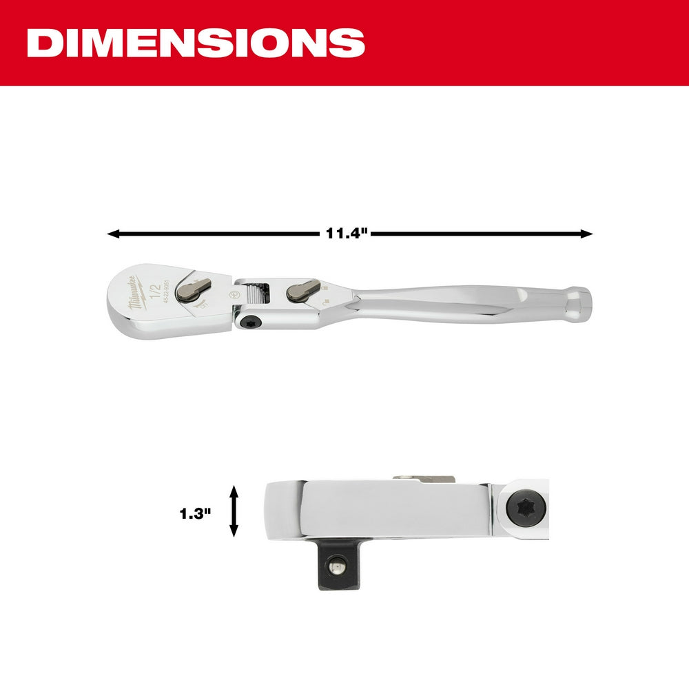 1/2" Drive 11" Flex Head Ratchet