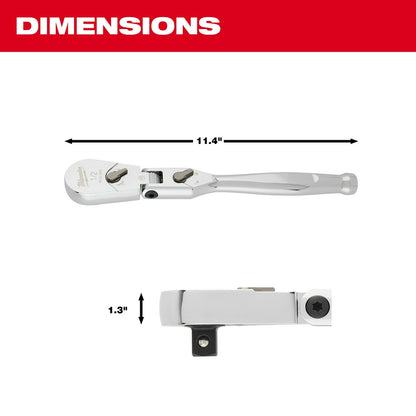 1/2" Drive 11" Flex Head Ratchet
