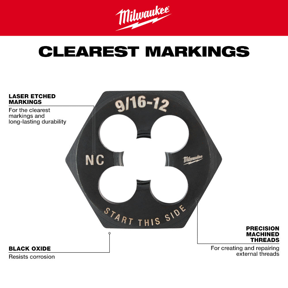 1/4"-18 NPT 1-7/16" Hex Threading Die