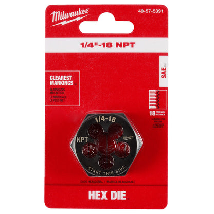 1/4"-18 NPT 1-7/16" Hex Threading Die