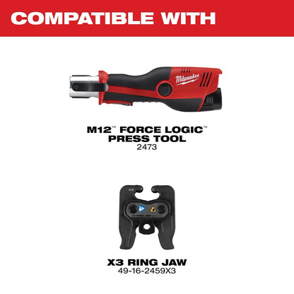 1/4" - 7/8" Streamline® ACR Pivoting Press Ring Kit for M12™ FORCE LOGIC™ Press Tool