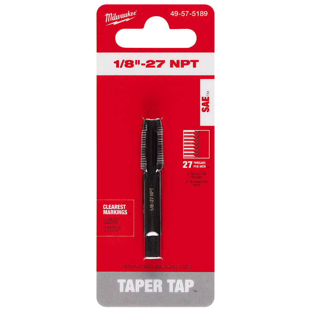 1/8"-27 NPT Straight Flute Taper Tap