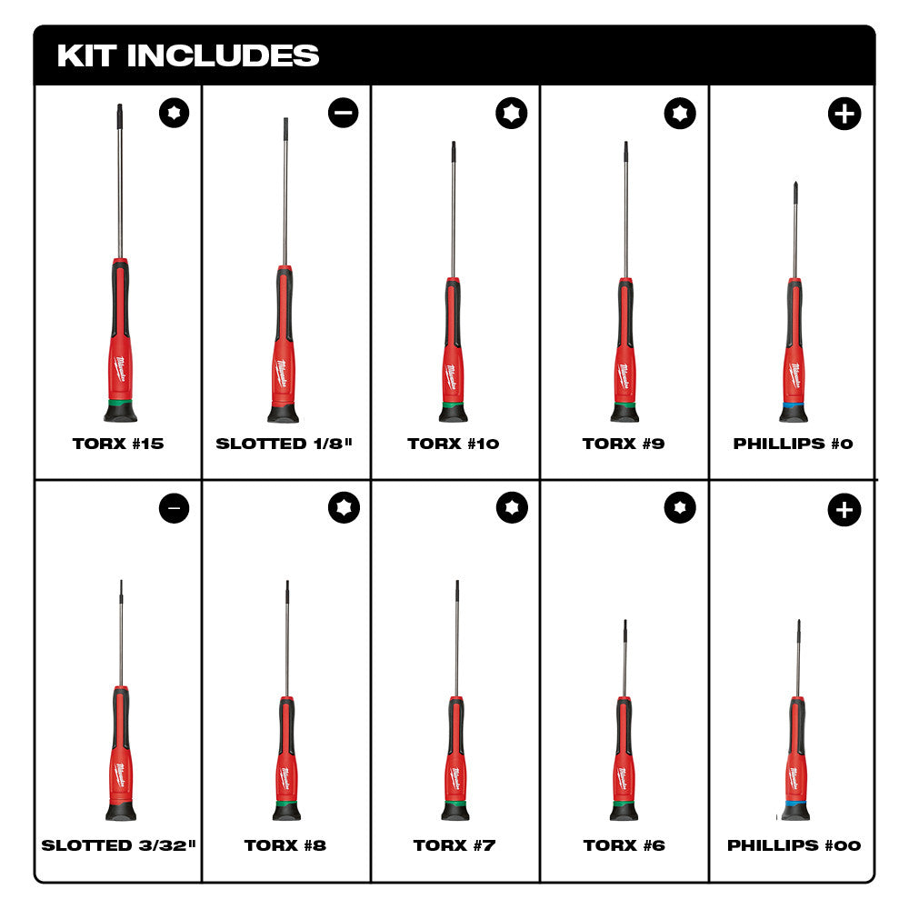 10pc Precision Screwdriver Set