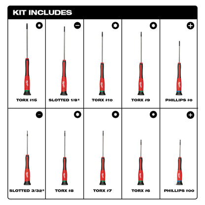 10pc Precision Screwdriver Set