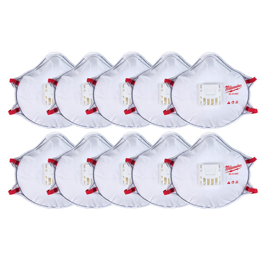 10PK N95 Valved Respirator with Gasket