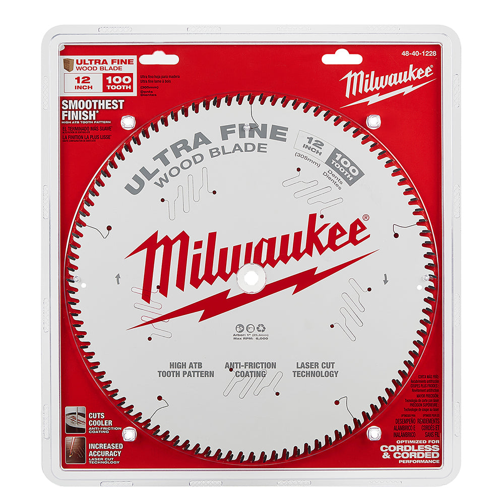 12" 100T Ultra Fine Finish Circular Saw Blade