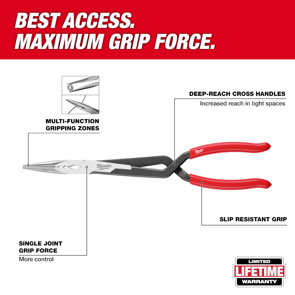 13" Long Reach Pliers - 45° Nose
