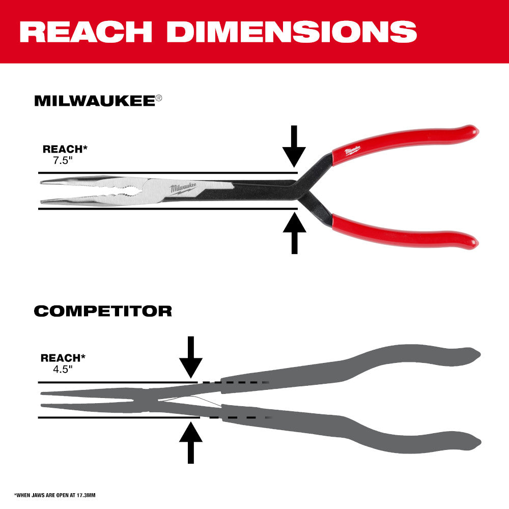 13" Long Reach Pliers - 45° Nose