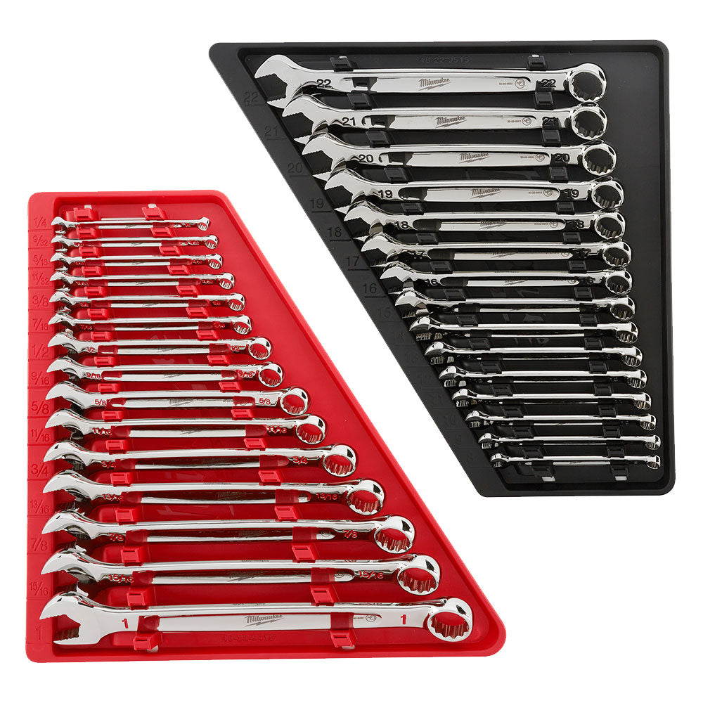 15-Piece Combination Wrench Set - SAE and Metric Bundle