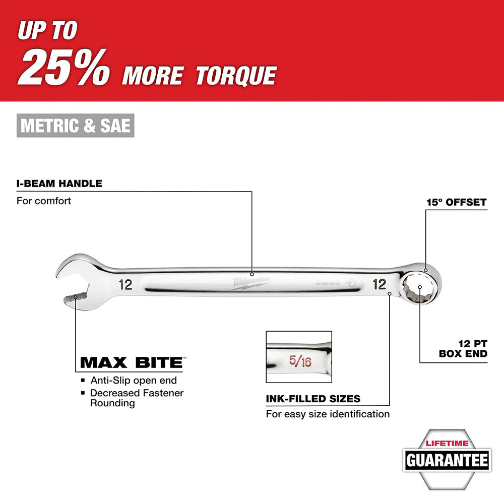 15pc. Metric Combination Wrench Set with Tray for PACKOUT™ Drawers