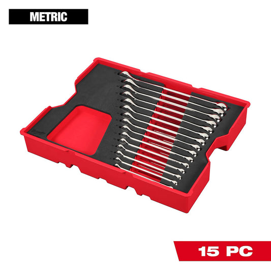 15pc. Metric Combination Wrench Set with Tray for PACKOUT™ Drawers