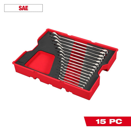 15pc. SAE Combination Wrench Set with Tray for PACKOUT™ Drawers