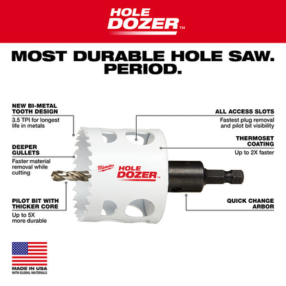 17PC HOLE DOZER™ Bi-Metal Hole Saw Kit with specs