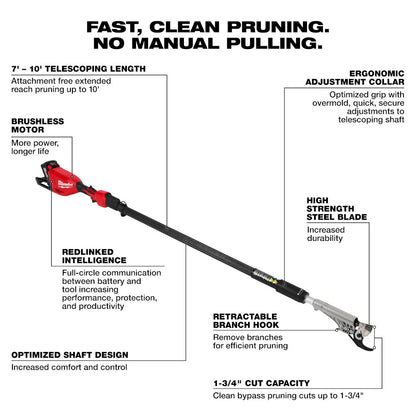 M18™ Brushless Telescoping Pole Pruning Shears Kit