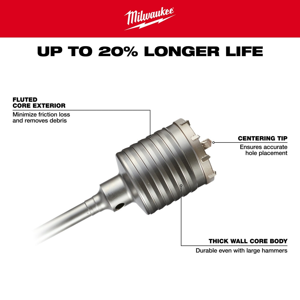 2-5/8" X 22" One Piece SDS Max Core Bit