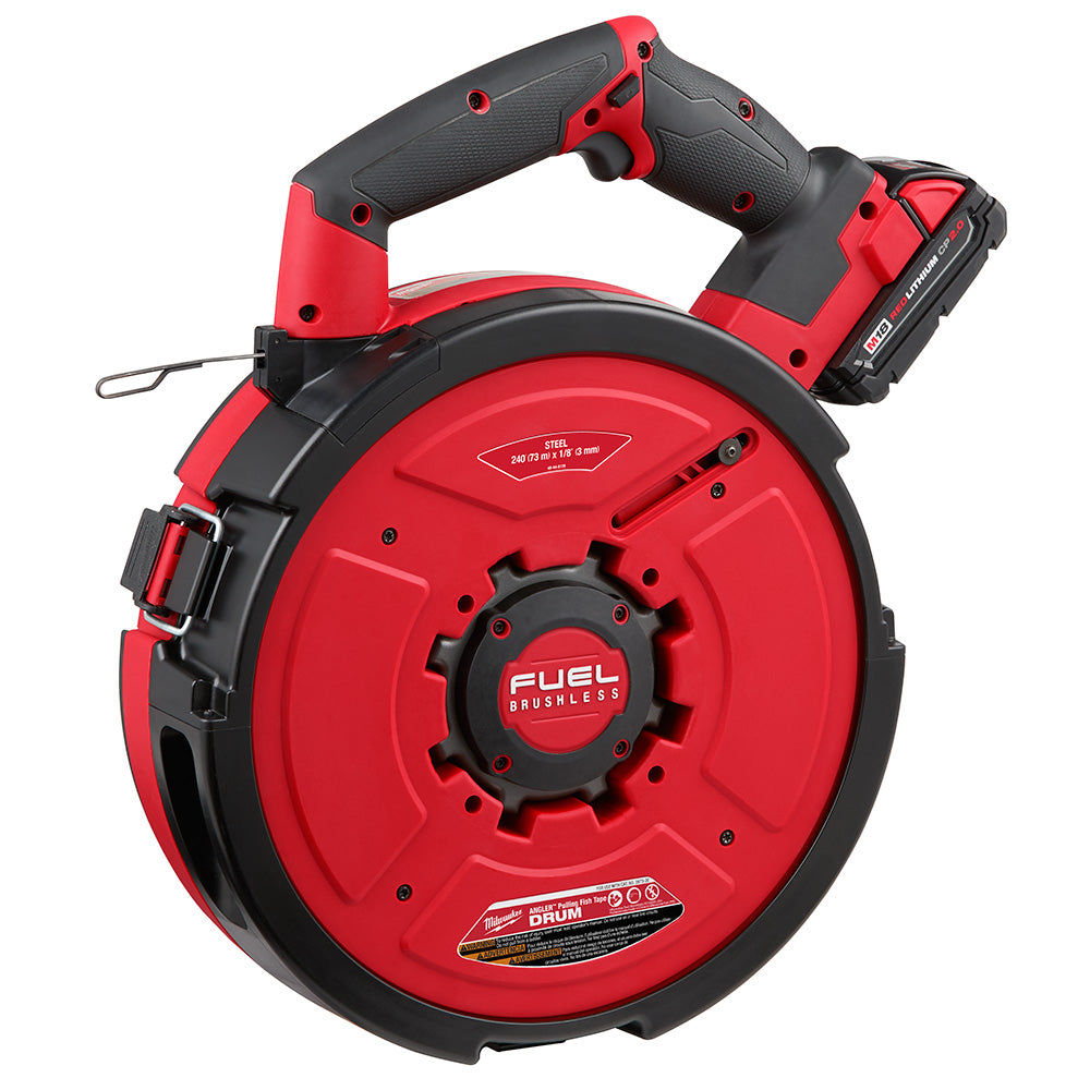M18 FUEL™ ANGLER™ 240 Ft. Steel Pulling Fish Tape Kit