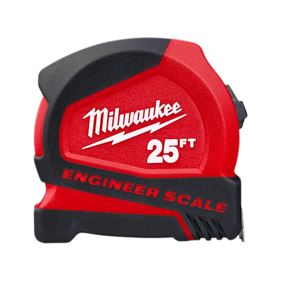 25ft Compact Tape Measure with Engineer Scale