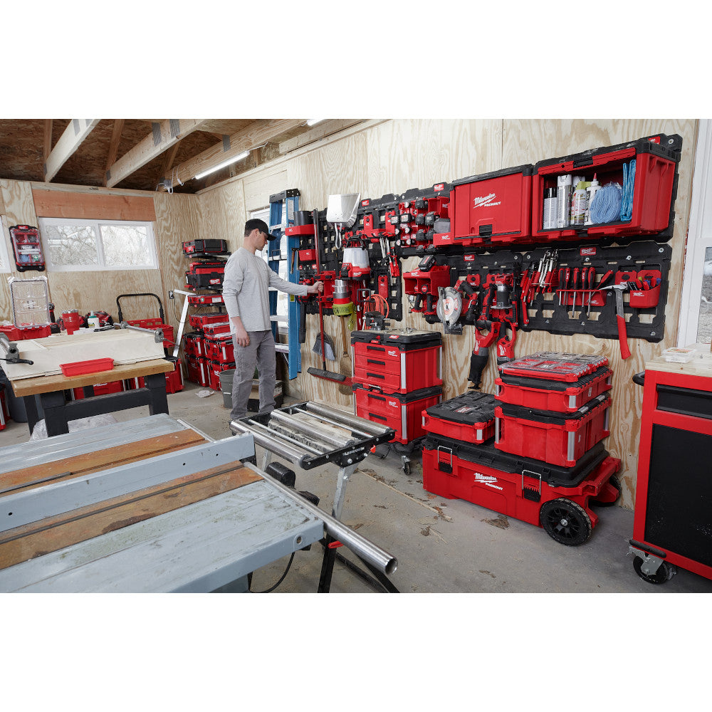 2PK Bin Set for PACKOUT™ next to other PACKOUT and Tools in workshop setting