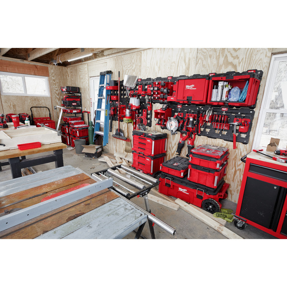 2PK Bin Set for PACKOUT™ next to other PACKOUT Boxes and Tools in a Workshop Setting