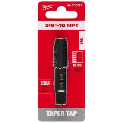 3/8"-18 NPT Straight Flute Taper Tap