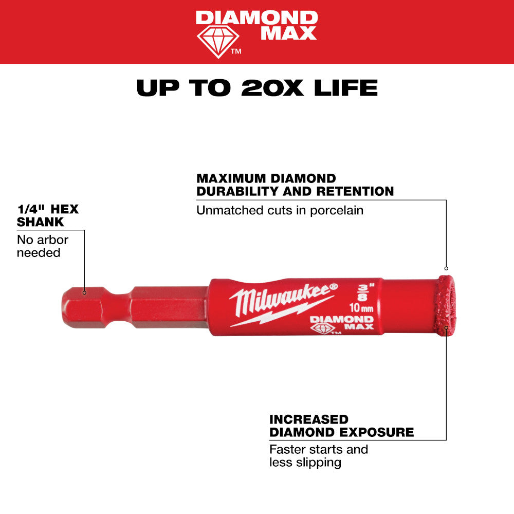 3/8" DIAMOND MAX™ Hole Saw Bit