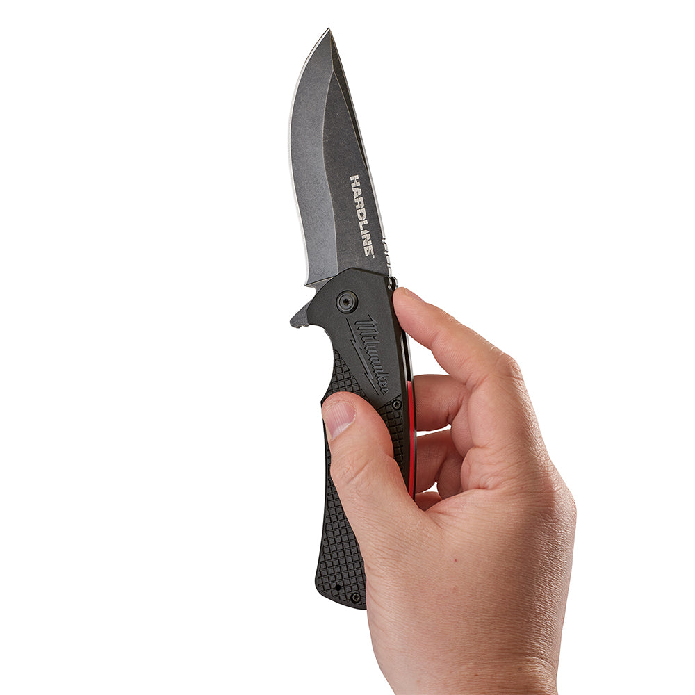 3.5 in. HARDLINE™ Smooth Recurve Drop Point Blade Pocket Knife