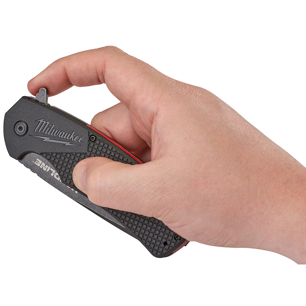 3.5 in. HARDLINE™ Smooth Recurve Drop Point Blade Pocket Knife