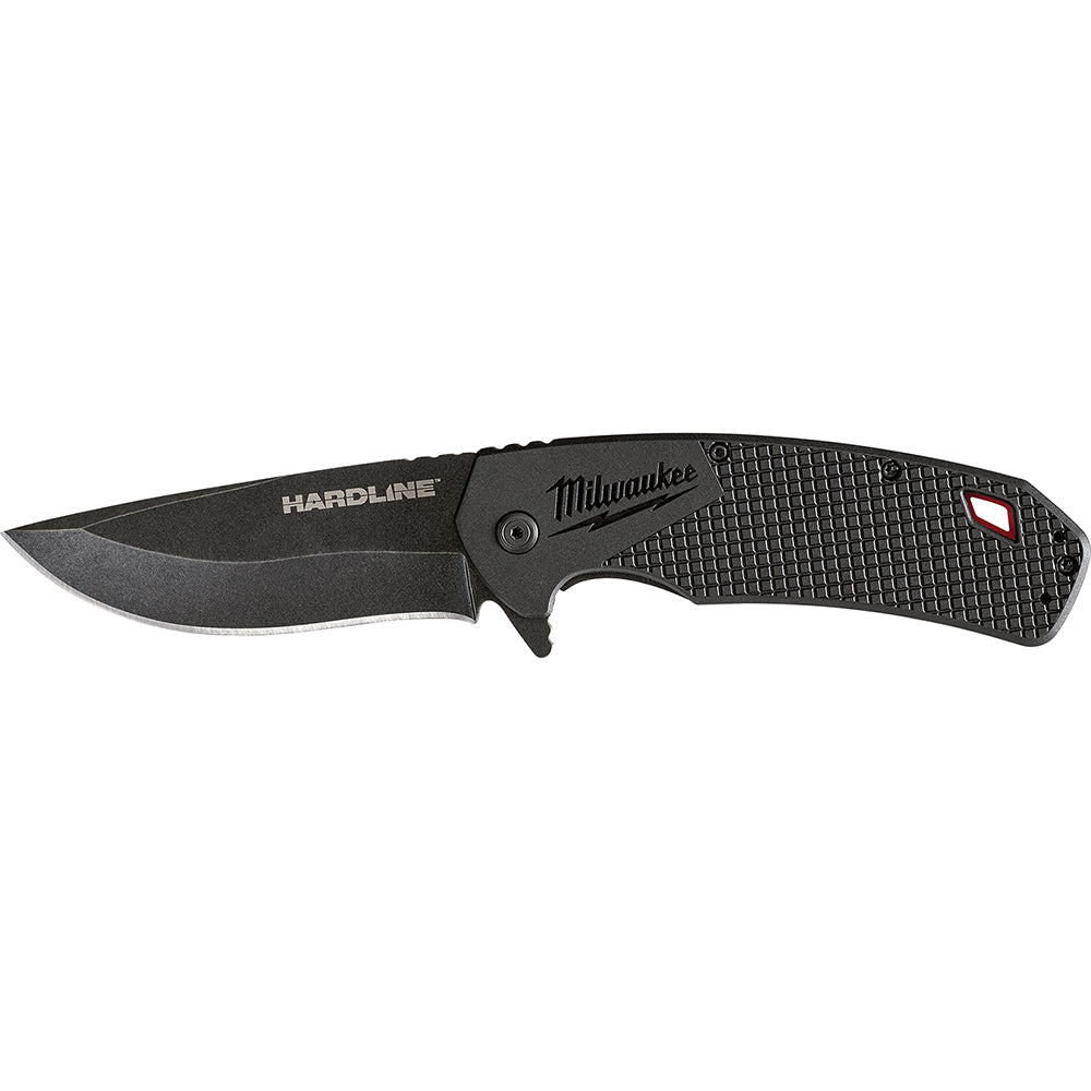 3.5 in. HARDLINE™ Smooth Recurve Drop Point Blade Pocket Knife – Red ...