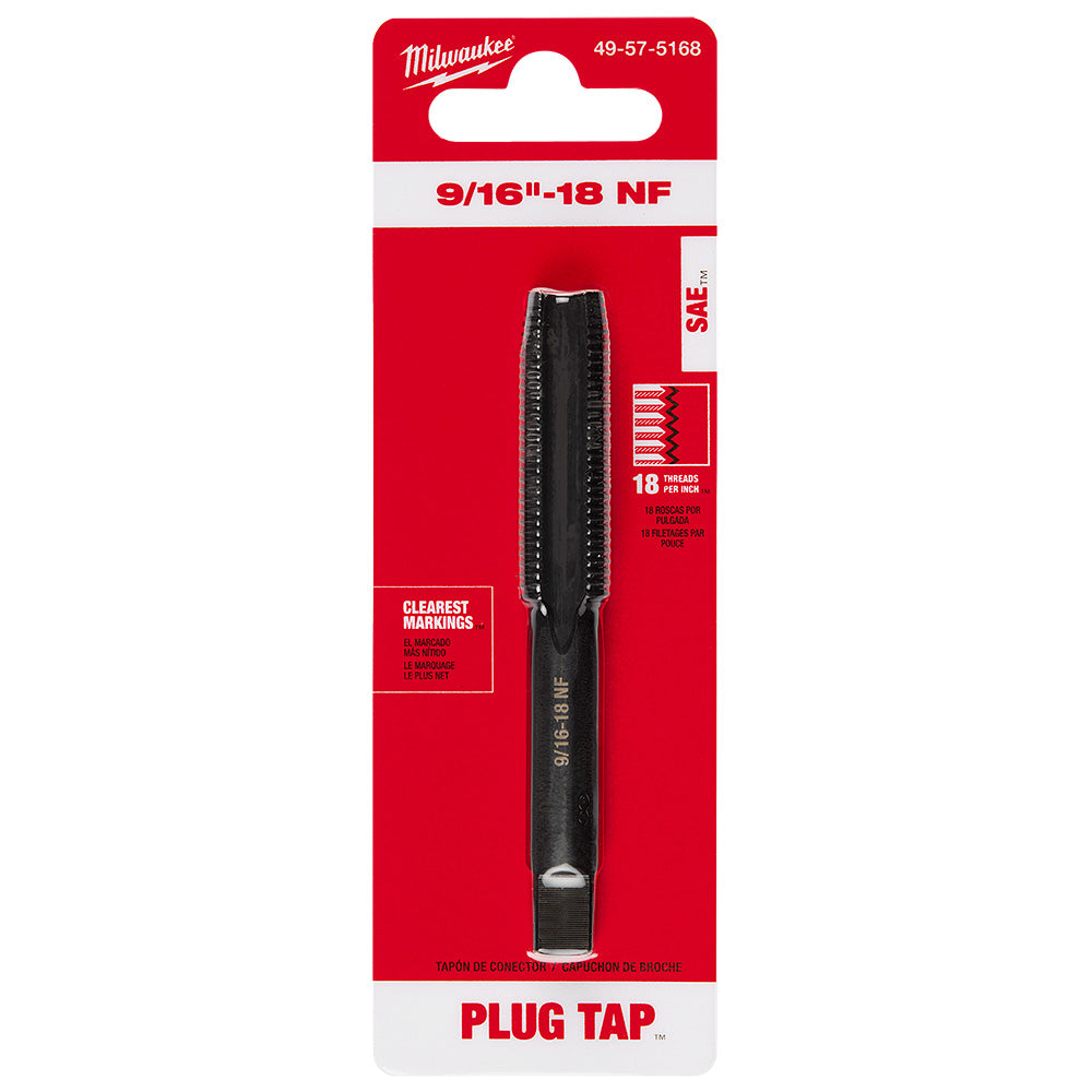 9/16"-18 NF Straight Flute Plug Tap