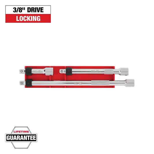 3pc 3/8” Drive Locking Extension Set