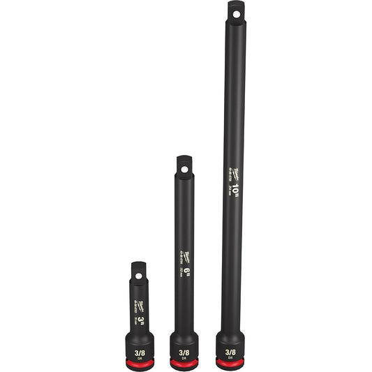 3PC SHOCKWAVE™ Impact Duty 3/8" Drive Extension Set