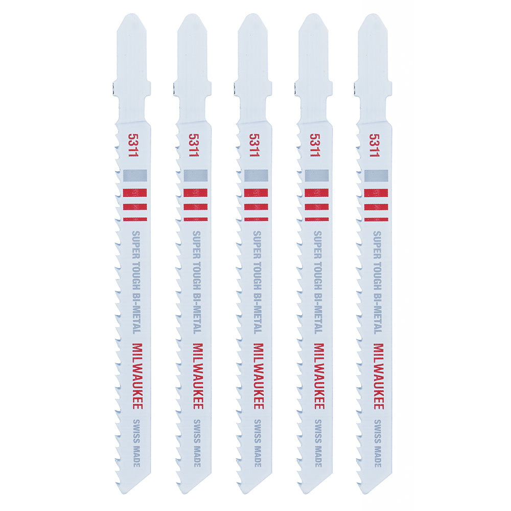 4" 10TPI T-Shank Wood Bi-Metal Jig Saw Blade (5 PK)