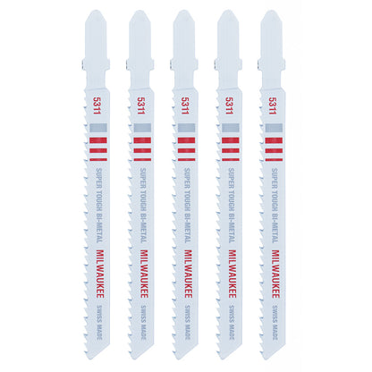 4" 10TPI T-Shank Wood Bi-Metal Jig Saw Blade (5 PK)