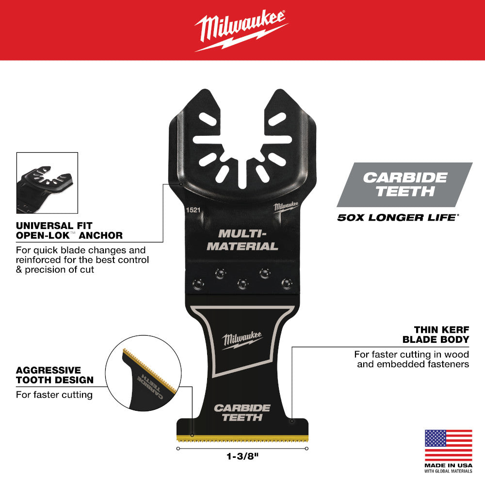 OPEN-LOK™ Multi-Material Multi-Tool Blade Variety Pack 3PC