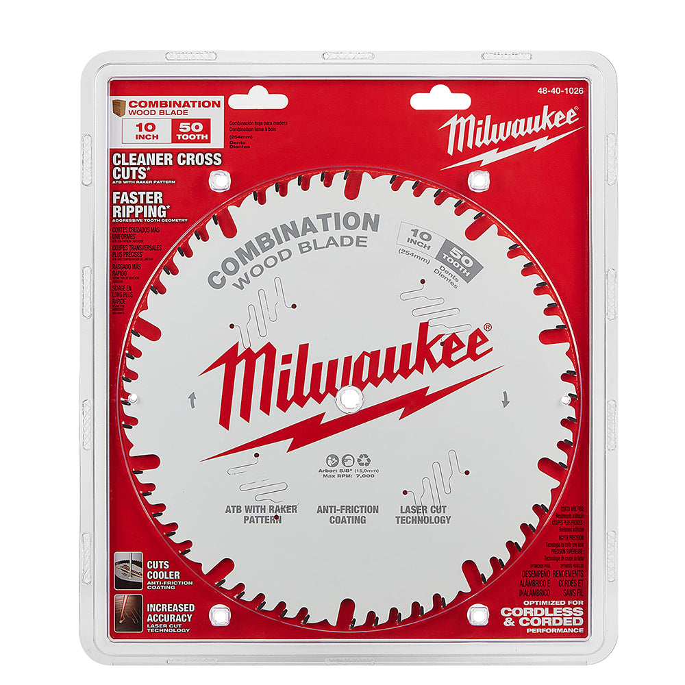 10" 50T Combination Circular Saw Blade
