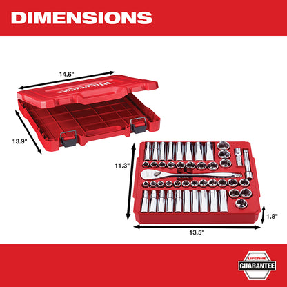 47 pc. 1/2 in. Socket Wrench Set (SAE & Metric)