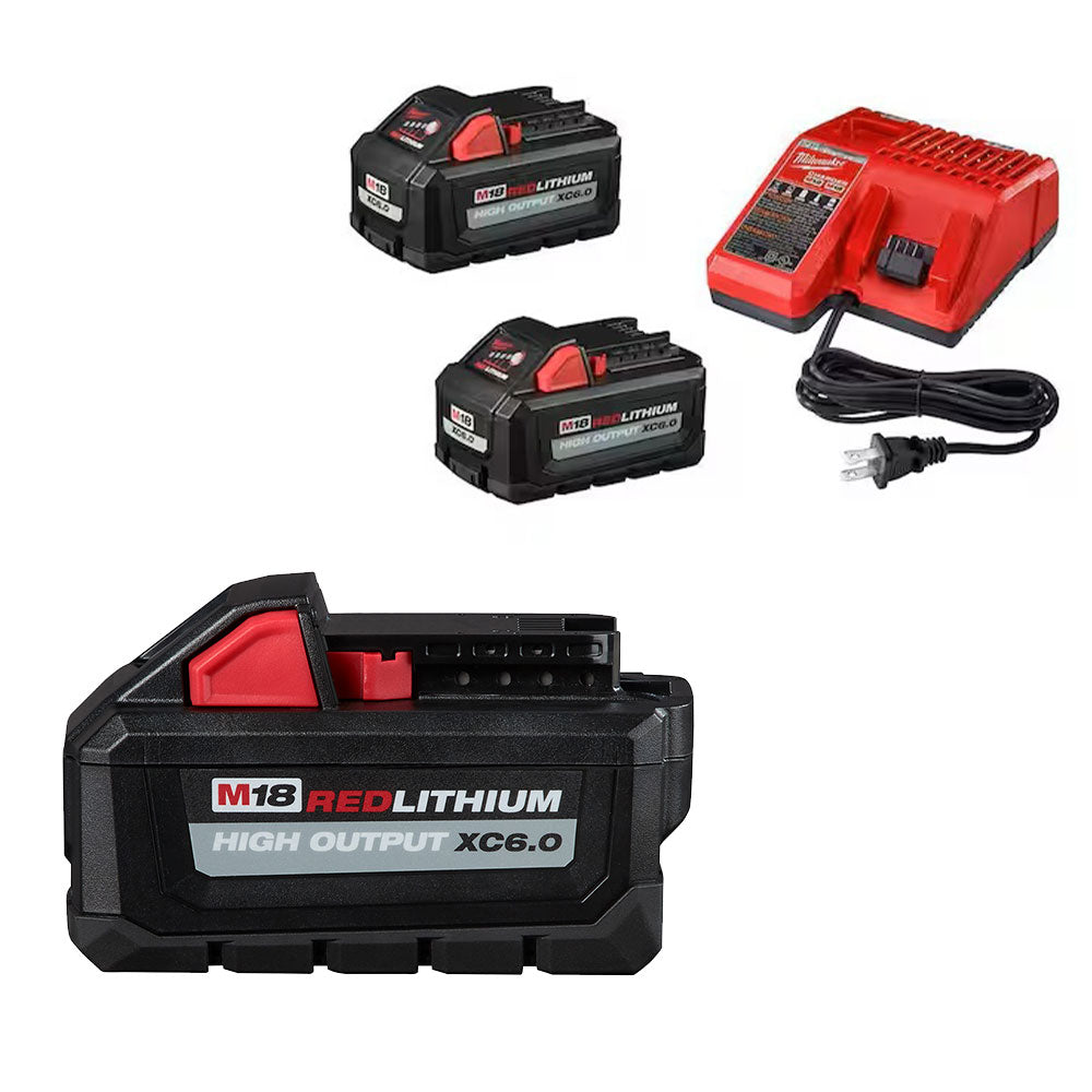 M18™ REDLITHIUM™ HIGH OUTPUT™ XC 6.0Ah Battery Pack & M18 REDLITHIUM HIGH OUTPUT XC6.0 Battery 2-Pack System Starter Kit Bundle