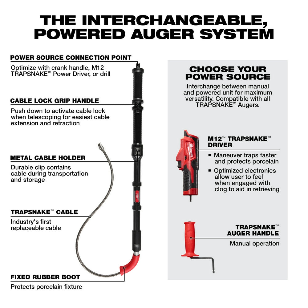 TRAPSNAKE™ 6' Toilet Auger