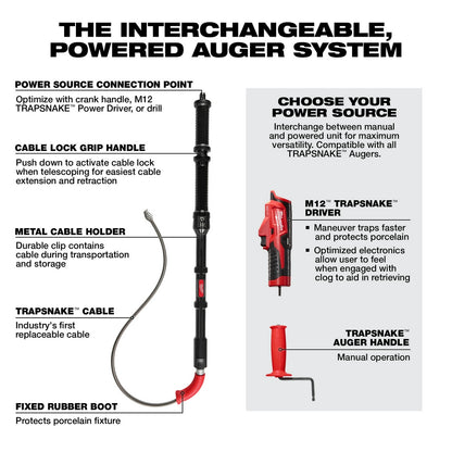 TRAPSNAKE™ 6' Toilet Auger