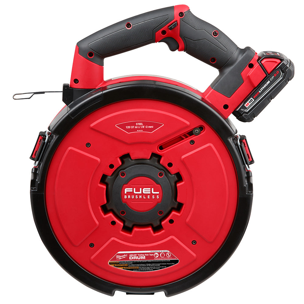 M18 FUEL™ ANGLER™ 120 Ft. Steel Pulling Fish Tape Kit