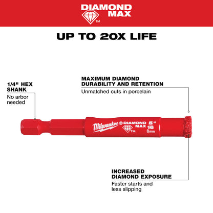 5/16" DIAMOND MAX™ Hole Saw Bit