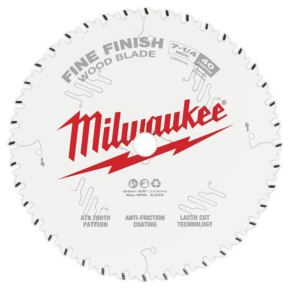 7-1/4" 40T Fine Finish Circular Saw Blade