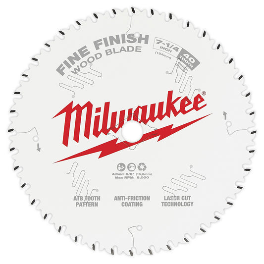7-1/4" 40T Fine Finish Circular Saw Blade