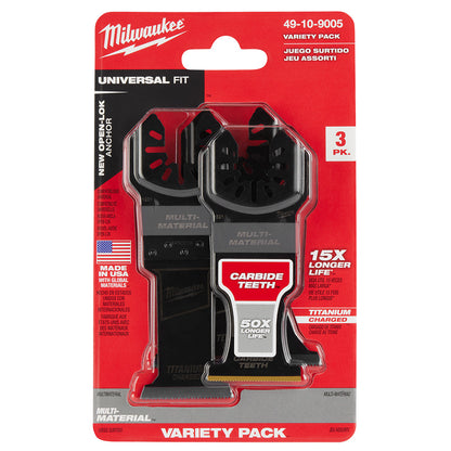 OPEN-LOK™ Multi-Material Multi-Tool Blade Variety Pack 3PC