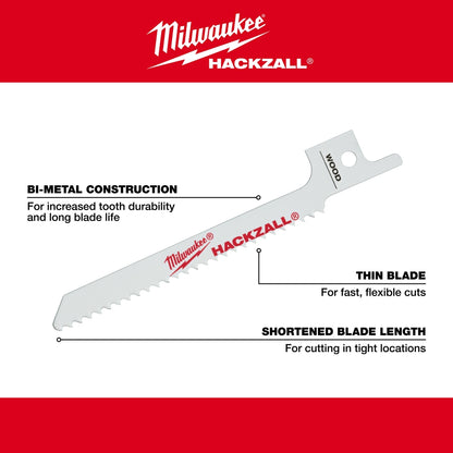 6" 4/6 TPI SAWZALL® Blade for Wood Scroll (5 PK)