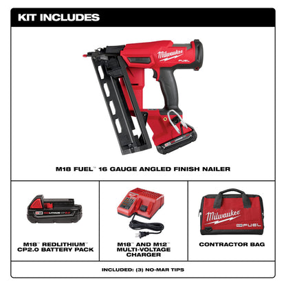 M18 FUEL™ 16 Gauge Angled Finish Nailer Kit
