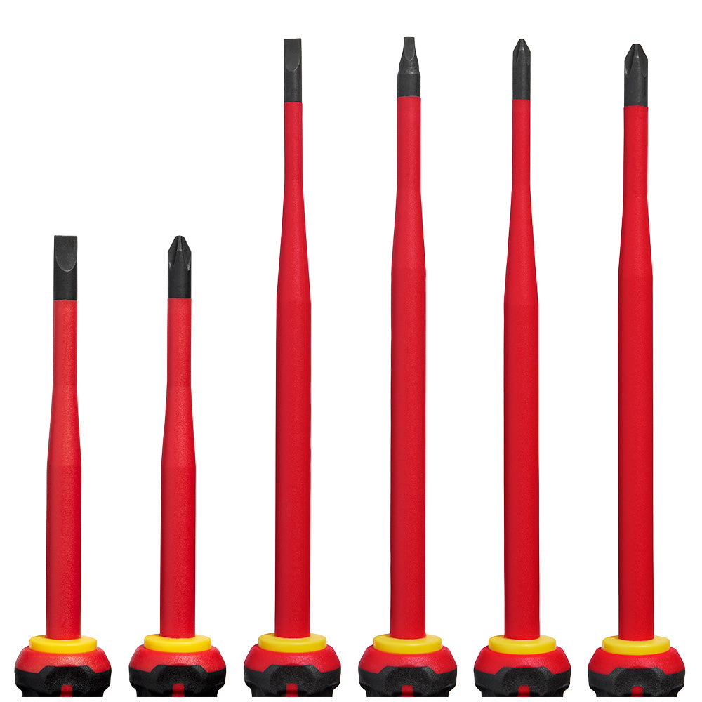 6pc 1000V Insulated Slim Tip Screwdriver Set
