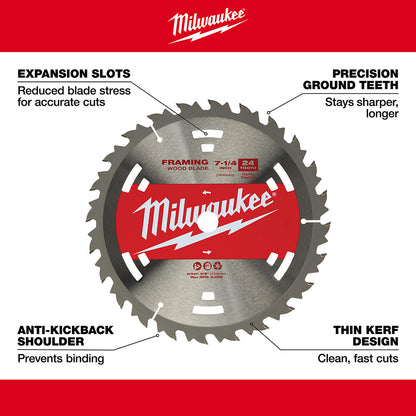 7-1/4" 24T Construction Framing Blades